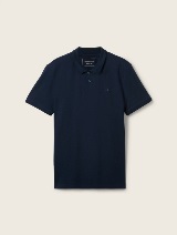 Polo-majica s malim izvezenim logom - Plava_8477770