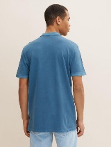 Polo majica s izvezenim logotipom na prsima - Plava_4401423