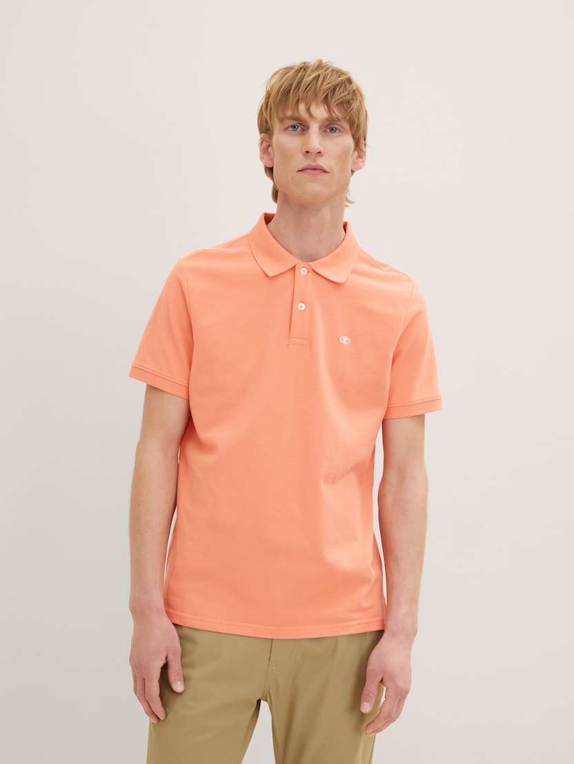 Polo-majica s malim izvezenim logom - Narančasta-1031006-10926-14