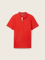 Polo-majica s malim izvezenim logom - Crvena_249212