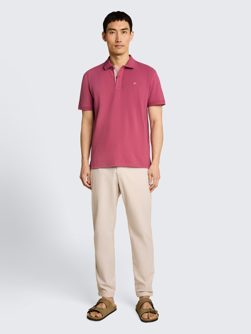 Polo majica sa malim izvezenim logom - Roze_9970897