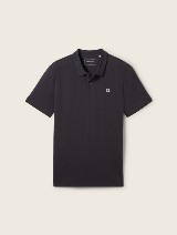 Bluză polo cu logo mic brodat - Gri_3834364