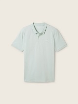 Bluză polo cu logo mic brodat - Verde_3418368