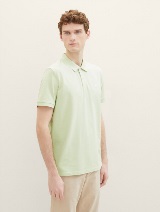 Bluză polo cu logo mic brodat - Verde_5812500