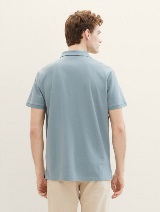Bluză polo cu logo mic brodat - Verde_617551