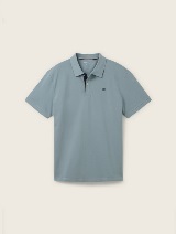 Bluză polo cu logo mic brodat - Verde_617551