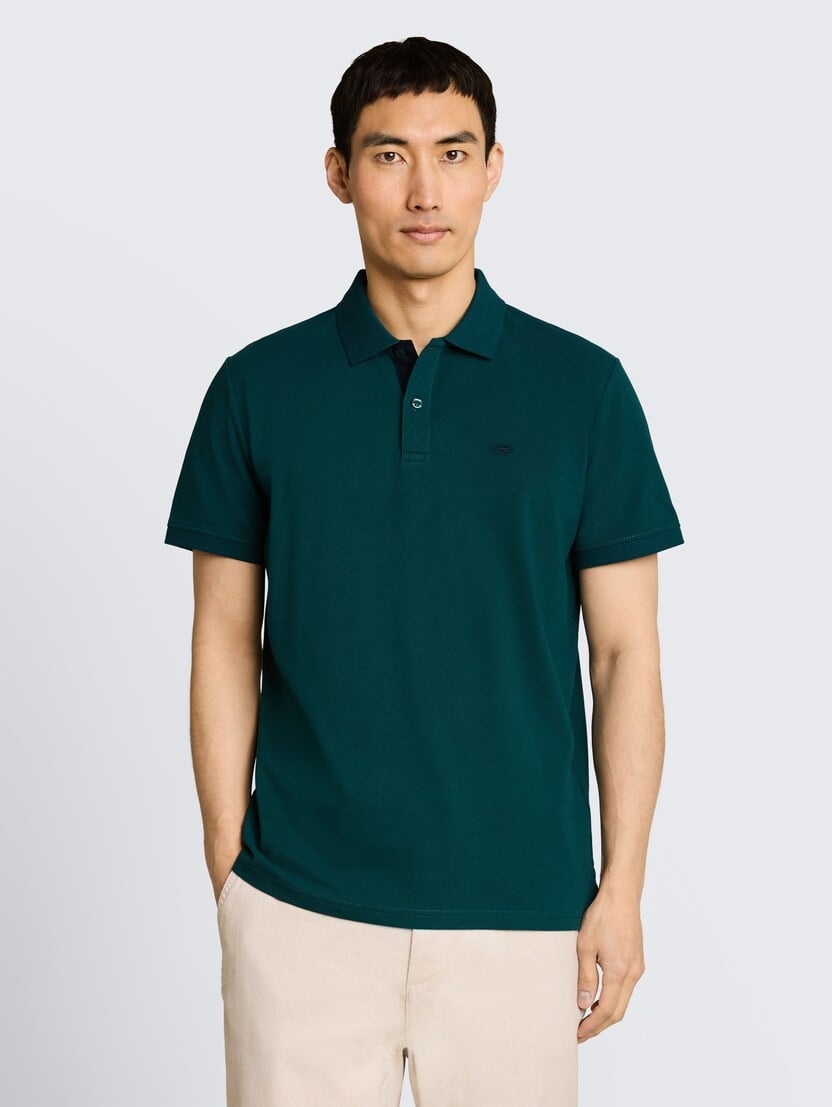 Polo majica sa malim izvezenim logom - Zelena_7649571