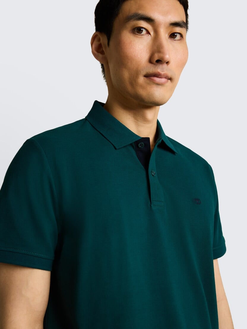 Polo majica sa malim izvezenim logom - Zelena_7649571