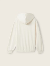 Potiskan pulover s kapuco - Bela_6975461