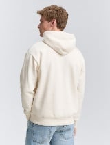 Dukserica sa kapuljačom sa printom - Bela_7566861