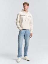 Dukserica sa kapuljačom sa printom - Bela_7566861