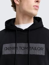 Dukserica sa kapuljačom sa printom - Crna_4405804