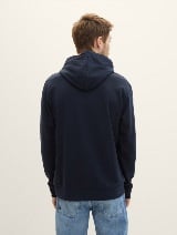 Potiskan pulover s kapuco - Modra_1378182