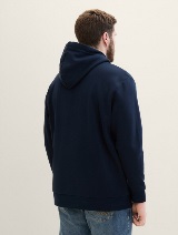Potiskan pulover s kapuco - Modra_2021009