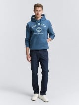 Dukserica sa kapuljačom sa printom - Plava_4900660