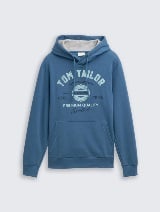 Dukserica sa kapuljačom sa printom - Plava_4900660