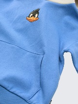 Sportska majica s kapuljačom i uzorkom - Plava_7167313