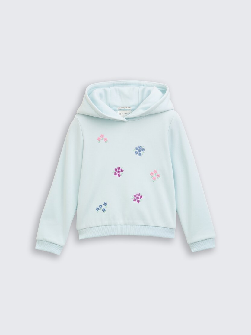 Sportska majica s kapuljačom i uzorkom - Plava-1047438-38340-14