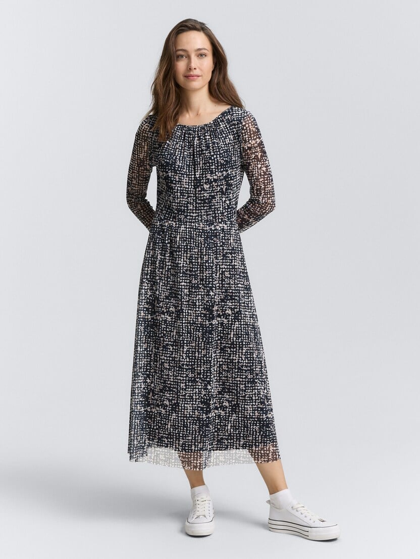 Haljina sa mrežastim printom - Uzorak-višebojna-1047637-38402-15