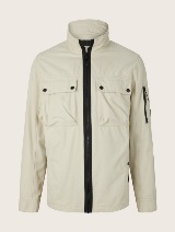 Prijelazna pamučna jakna s ušivenim džepovima na prsima - Bež_9793928