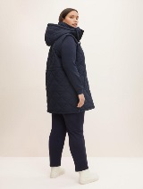 Prešit brezrokavnik s kapuco - Modra_2786949