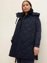 Prešit brezrokavnik s kapuco - Modra_2786949