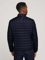 Prošivena hibridna jakna s džepom na prsima s patentnim zatvaračem - Plava_7911942