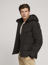 Prošivena puf jakna s odvojivom kapuljačom - Crna_1461624