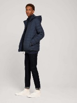 Prijelazna prošivena jakna s kapuljačom - Plava_5082524