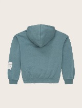 Prevelik pulover s kapuco in citatom - Zelena_1216086