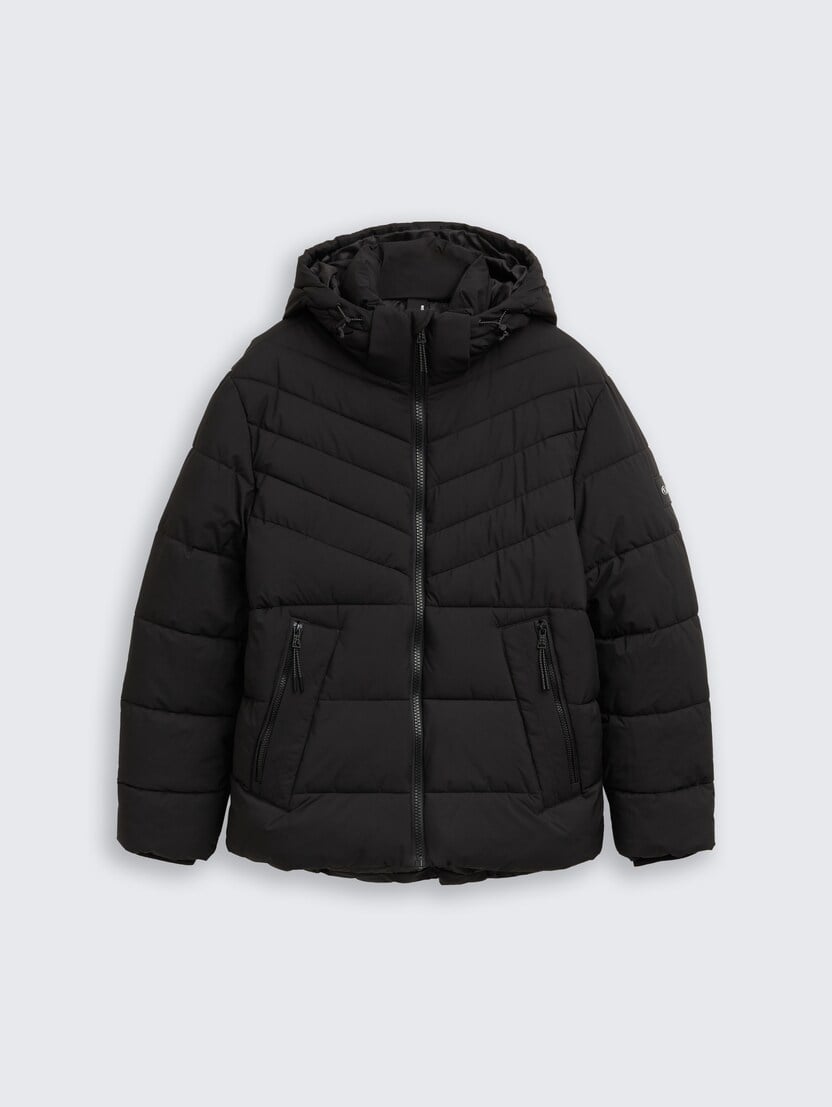 Puffer jakna sa kapuljačom - Crna_7580087