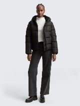 Puffer jakna sa kapuljačom - Crna_8121988