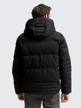 Jachetă matlasată cu glugă - Negru_9161826