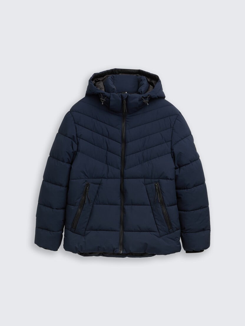 Puffer jakna sa kapuljačom - Plava_7841088