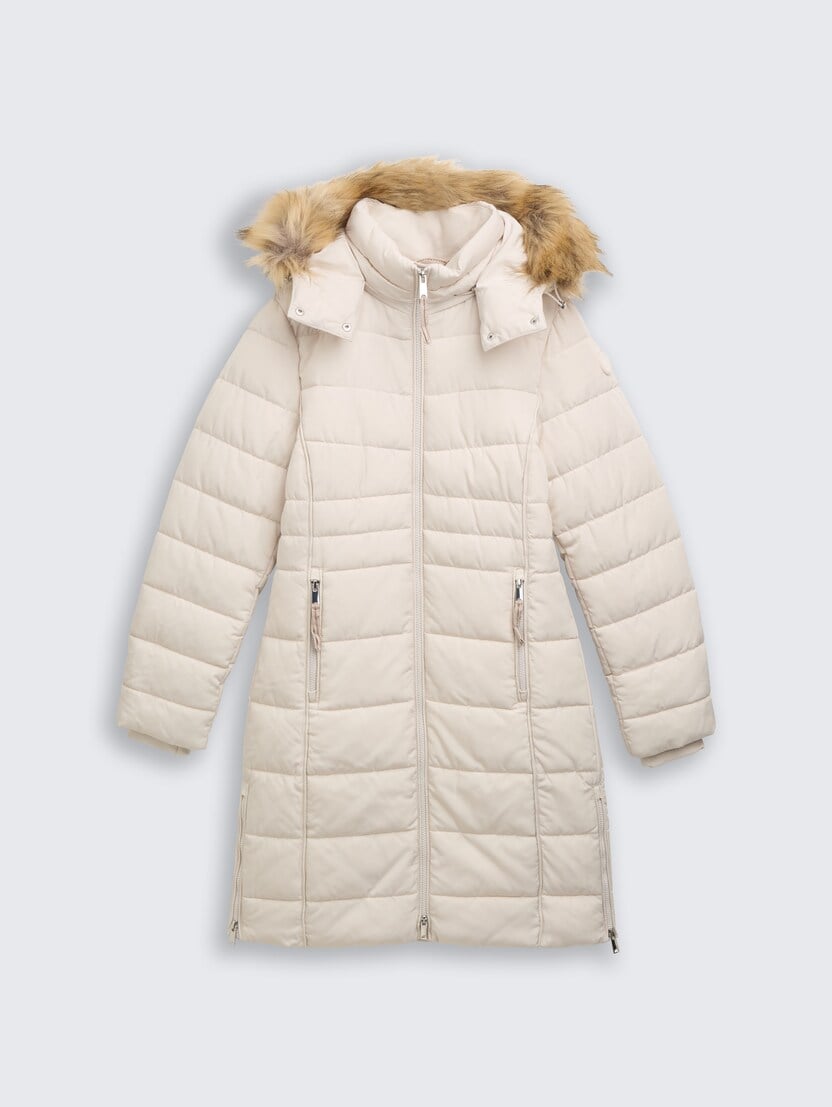 Puffer kaput - Bež_9741038