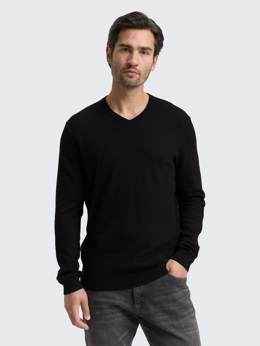 Pulover od pamuka i kašmira - Crna-1048016-29999-14