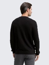 Pulover od pamuka i kašmira - Crna_7159988