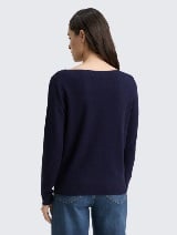 Pulover od pamuka i kašmira - Plava_3675227