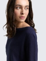 Pulover od pamuka i kašmira - Plava_3675227