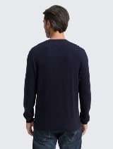 Džemper od pamuka i kašmira - Plava_7666514