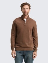 Pulover din bumbac şi caşmir - Maro_2332173