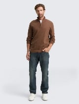 Pulover din bumbac şi caşmir - Maro_2332173