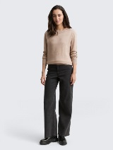 Džemper od pamuka i kašmira - Smeđa_590610