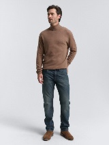 Pulover din bumbac şi caşmir - Maro_933973