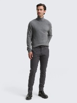 Pulover din bumbac şi caşmir - Gri_1469281