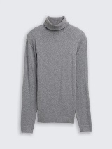 Pulover din bumbac şi caşmir - Gri_1469281