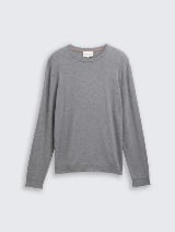 Pulover din bumbac şi caşmir - Gri_4621868