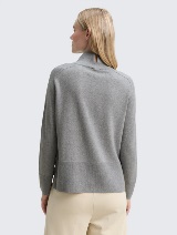 Pulover din bumbac şi caşmir - Gri_6353703