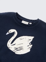 Bluză de trening cu imprimeu - Albastru_9818634