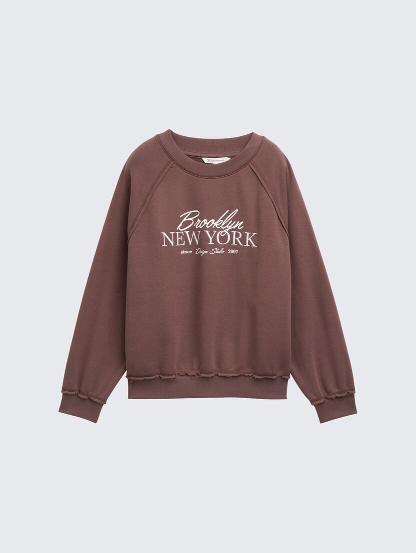 Dukserica sa printom - Smeđa_4794405